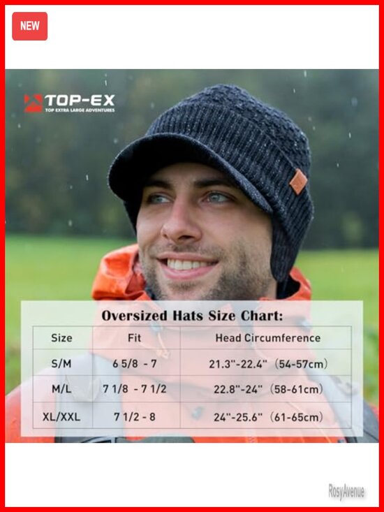 Merino Wool Waterproof Beanie with Brim and Earflaps Fleece Lined main image 5